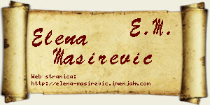 Elena Maširević vizit kartica